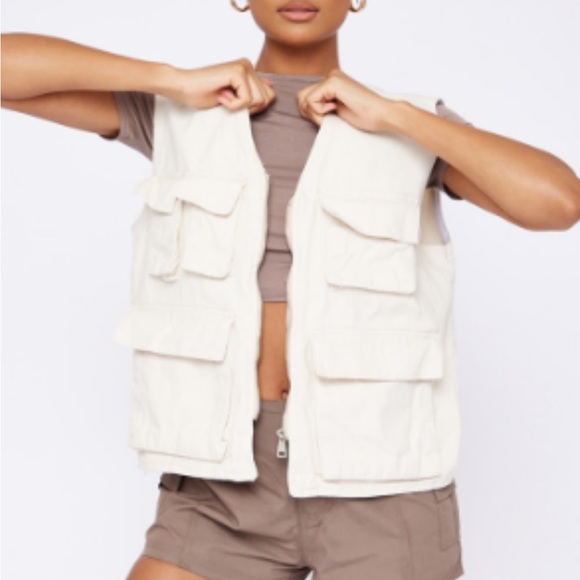 Pretty little thing denim utility vest - Picture 1 of 2